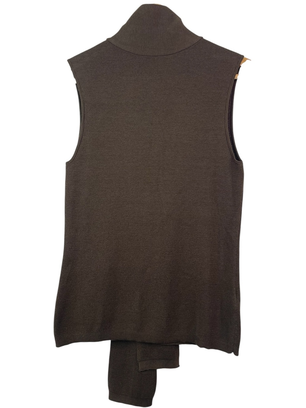 Modern Citizen Brown Scarf-Neck Sleeveless Cotton Silk Linen Sweater Top Size XS